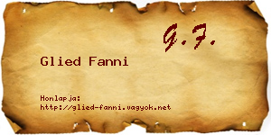 Glied Fanni névjegykártya