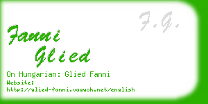 fanni glied business card